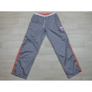 Vintage Y2K Nike Nylon Track Pants Womens (M) Athletic Silver Ankle Zip